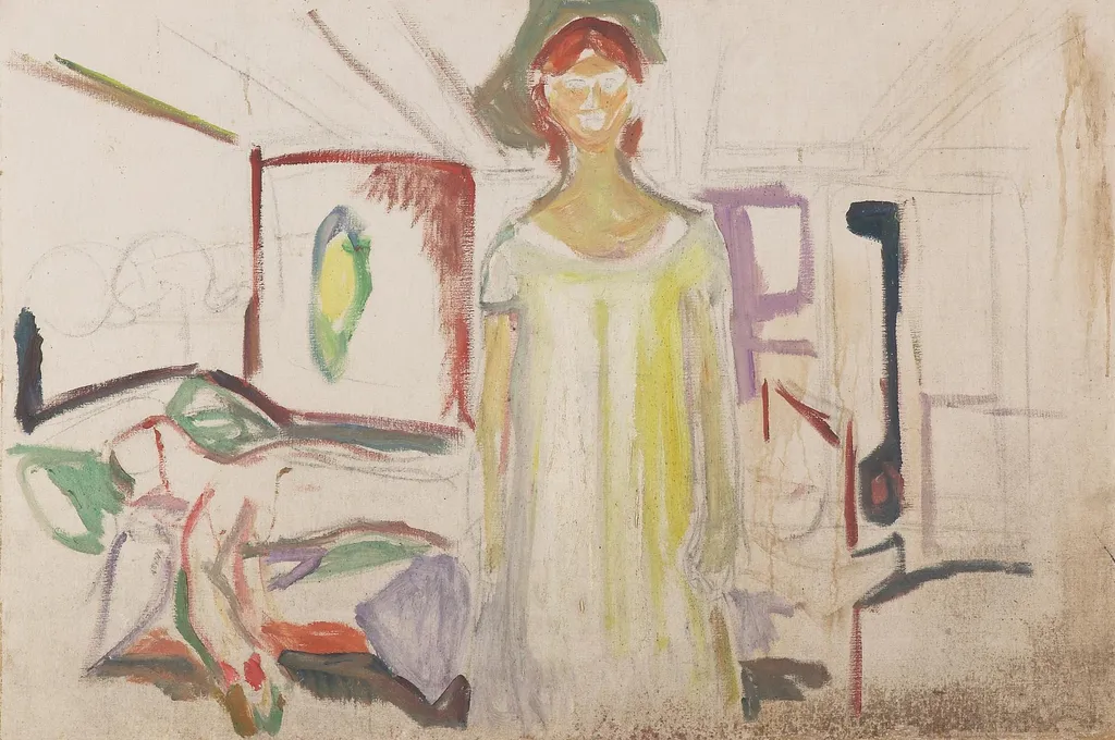 Man and Woman, by Edvard Munch, oil, 1913