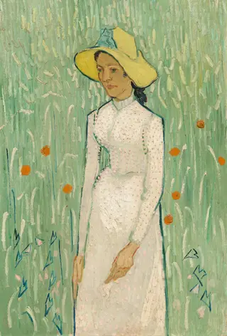 Girl in White, by Vincent van Gogh, oil, 1890