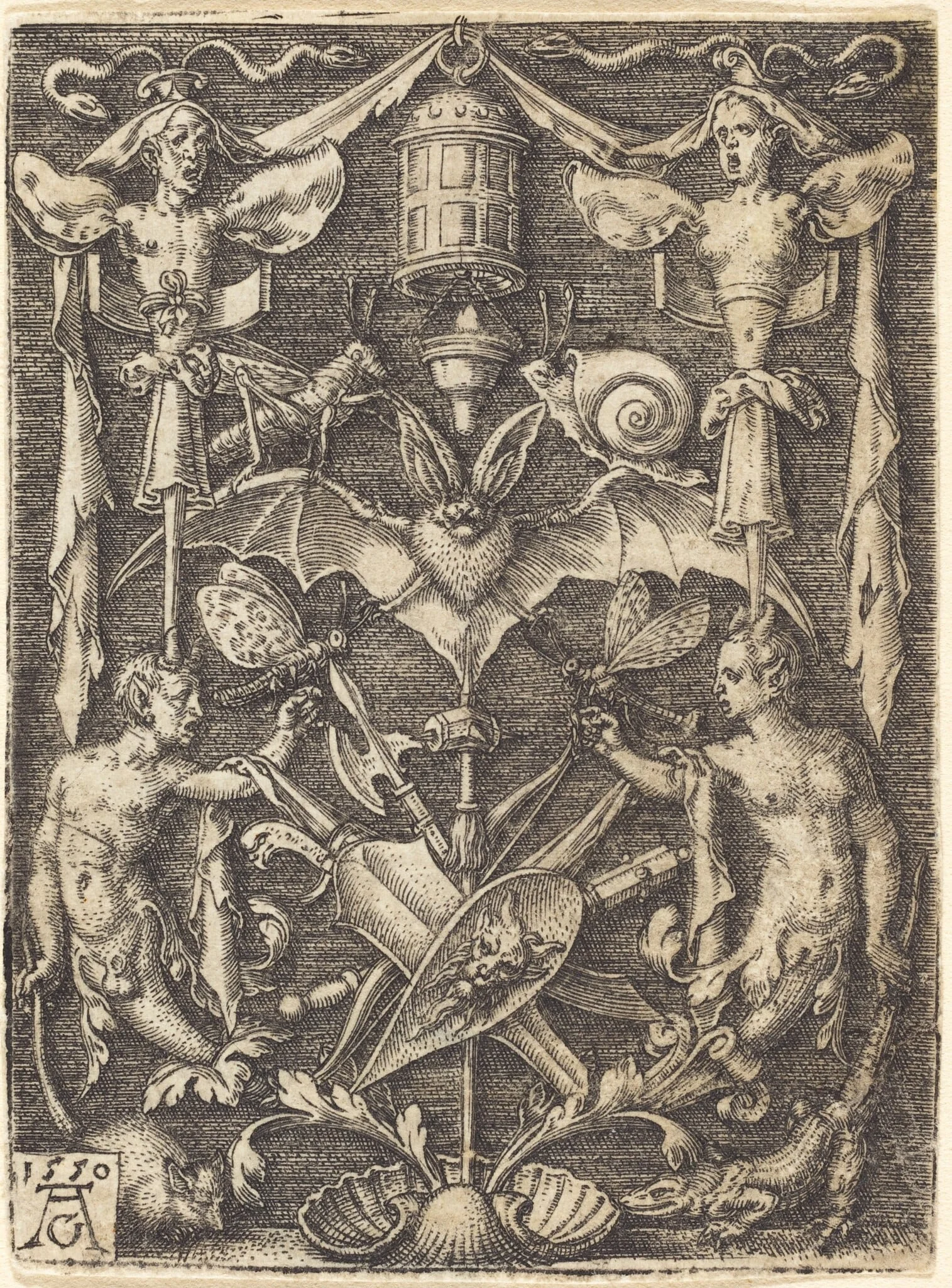 Ornament with Trophy of Arms, detail