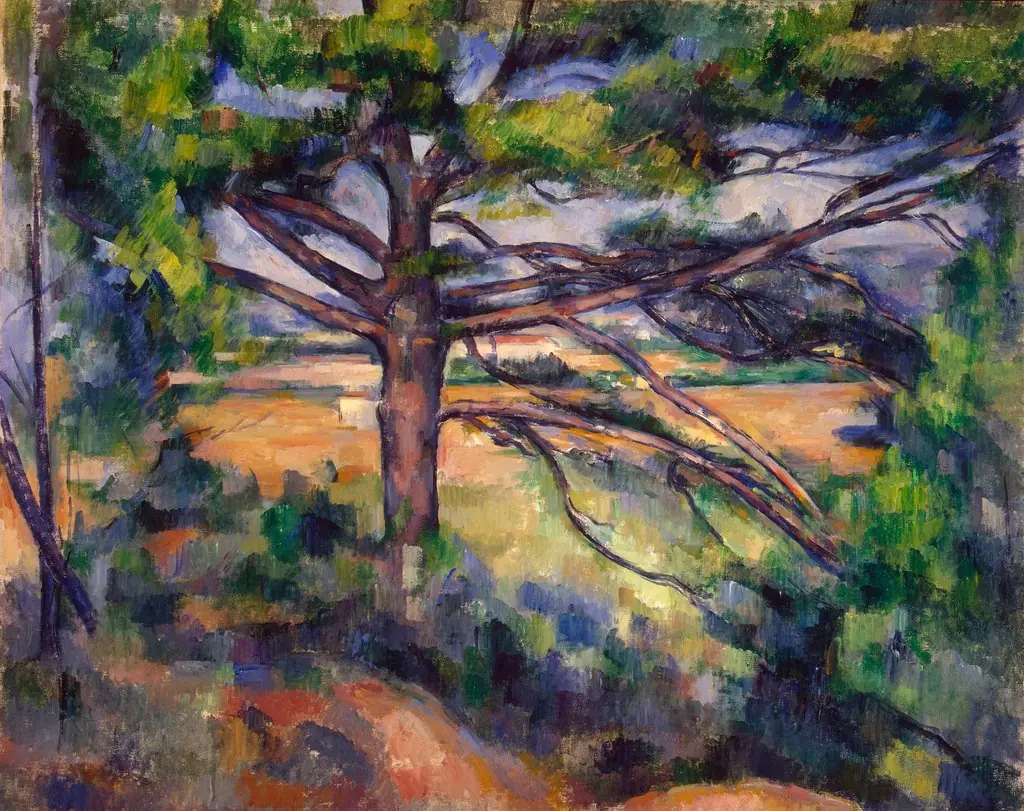 Grand pin et terres rouges (Large Pine and Red Earth), by Paul Cezanne, oil, 1898