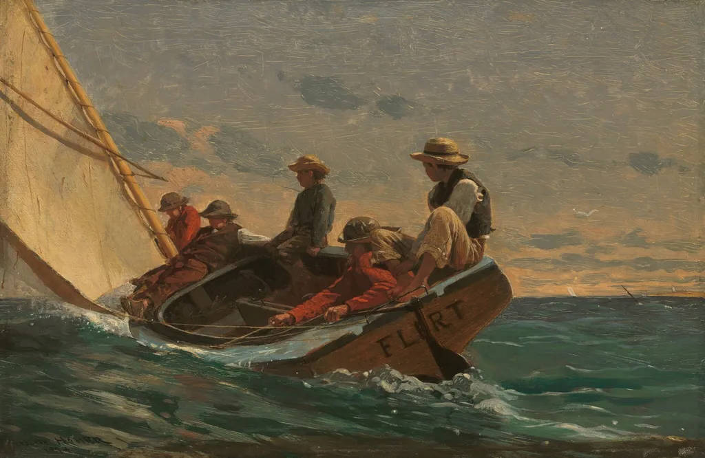 The Flirt, by Winslow Homer, oil, 1874