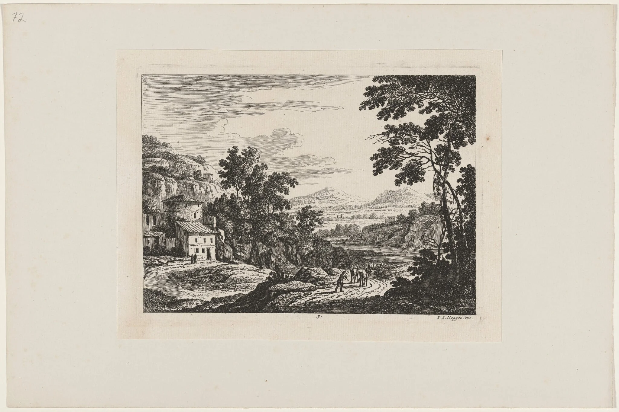 Cattle Drover in an Italian Landscape, detail