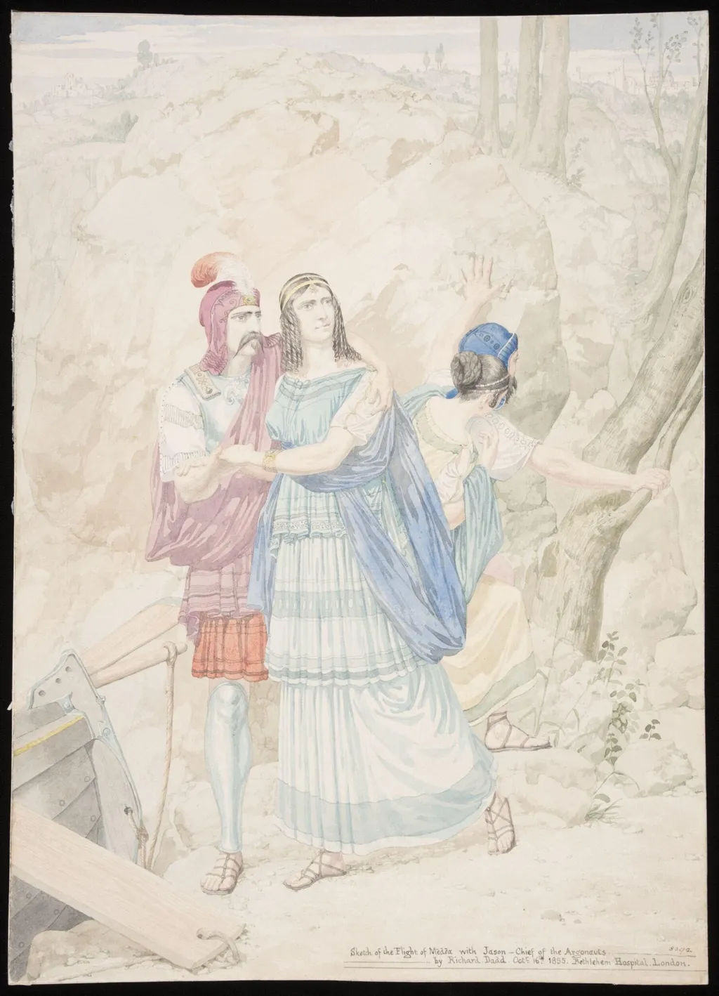 Jason and Medea, by Richard Dadd, watercolor, 1855