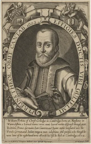William Perkins, D.D., by Renold Elstrack, ink, 1598