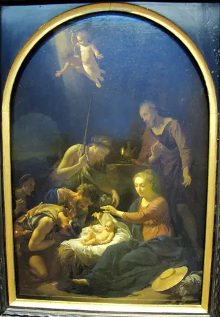 The adoration of the shepherds, by Adriaen van der Werff, oil, 1703