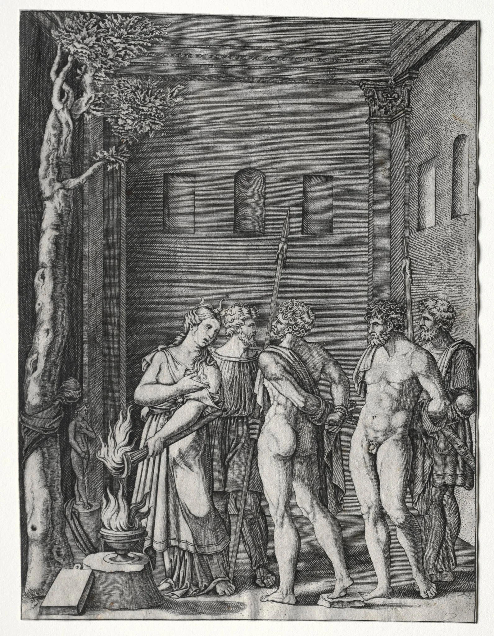 Orestes and Pylades brought to Iphigenia for Sacrifice, detail