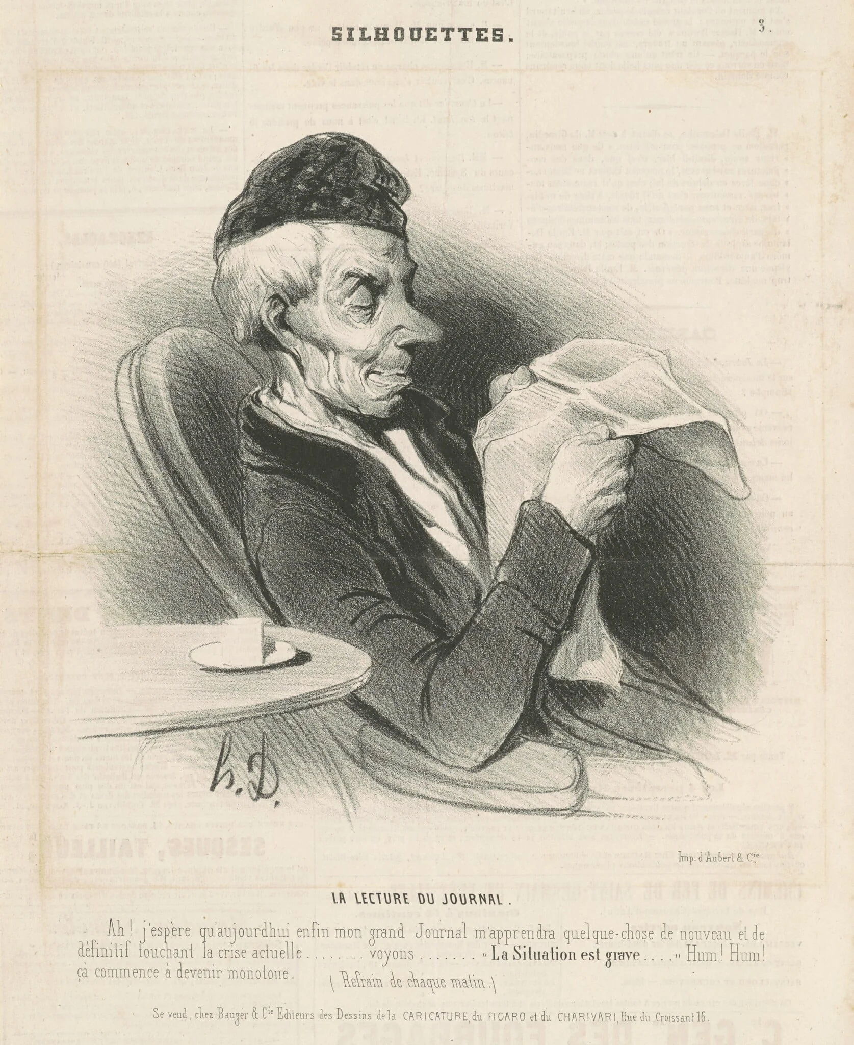 Le lecture du journal, detail