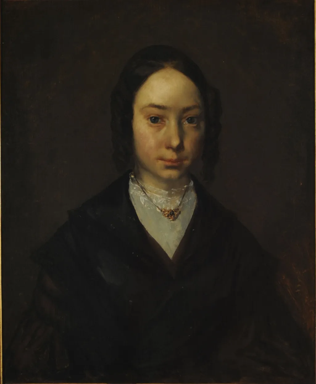 Retrato de Pauline Virginie, by Jean François Millet, oil, 1854