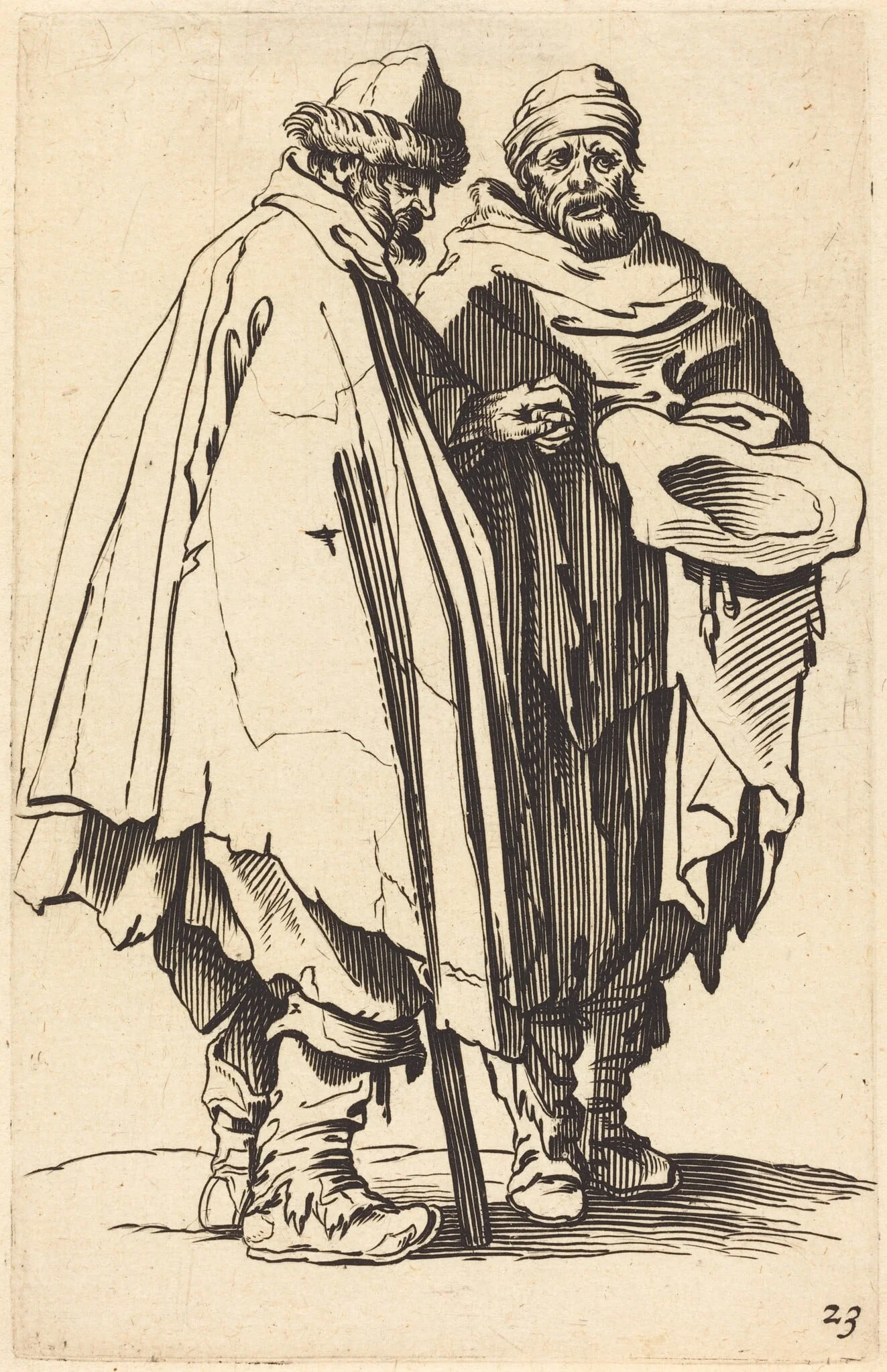 Blind Beggar and Companion, detail