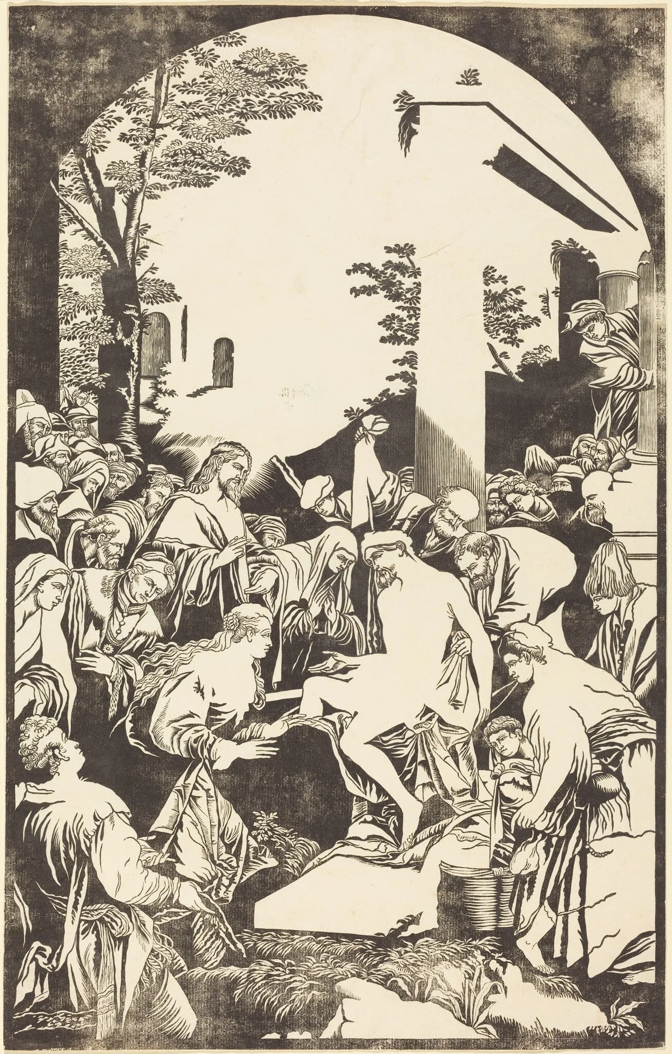 The Raising of Lazarus, detail