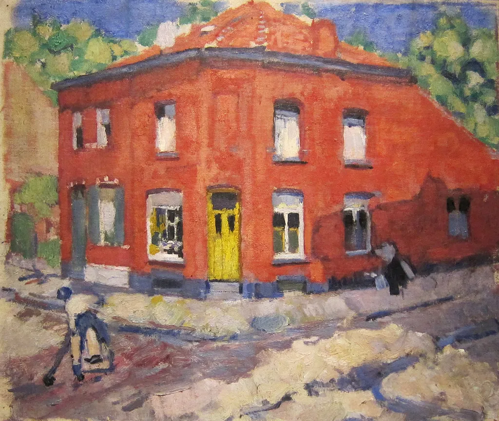 The Red House, Late Snow, by Rik Wouters, oil, 1907