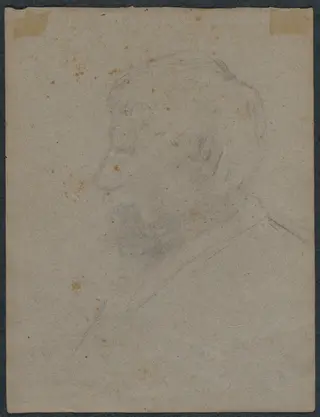 Profile Bust of a Man (verso), by Paul Gauguin, 1874