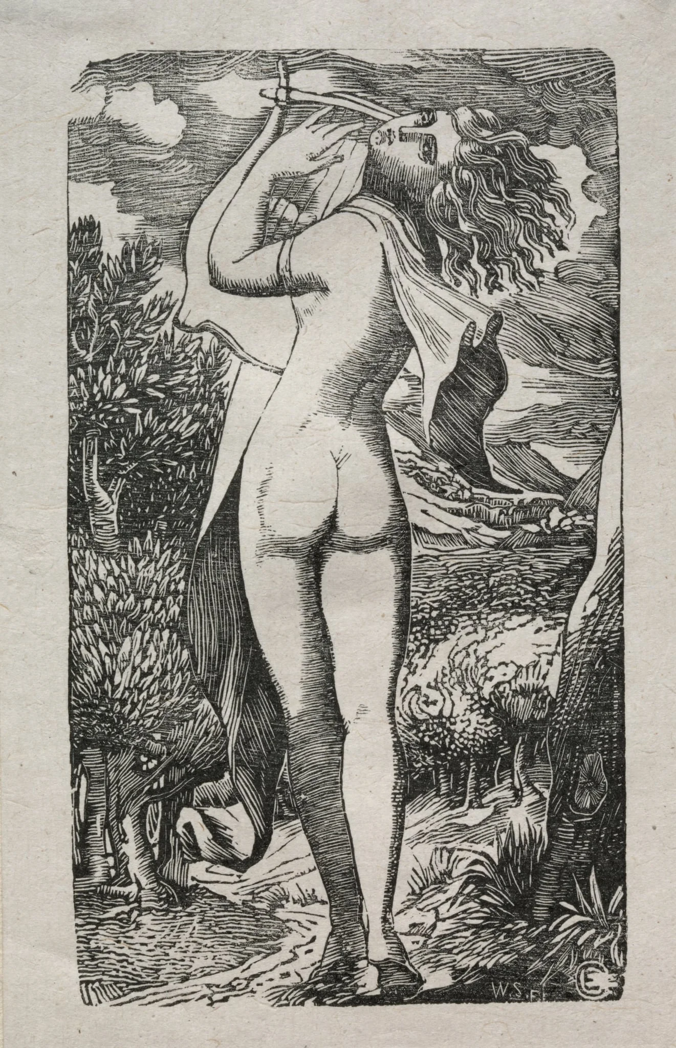 Bacchante or The Player on The Lyre, detail