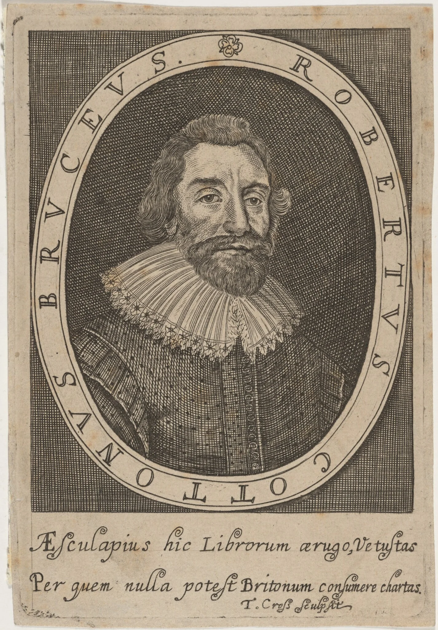 Robertus Cottonus Bruceus (Sir Robert Cotton), detail
