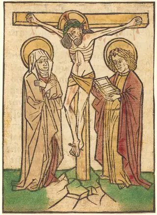 The Crucifixion, by Ludwig of Ulm, ink, 1450