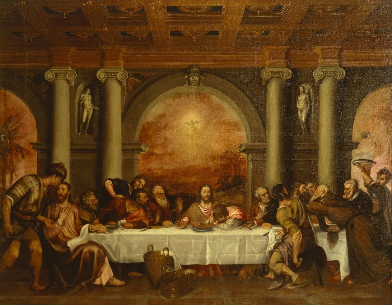 The Lord's Supper with the Apostles, detail