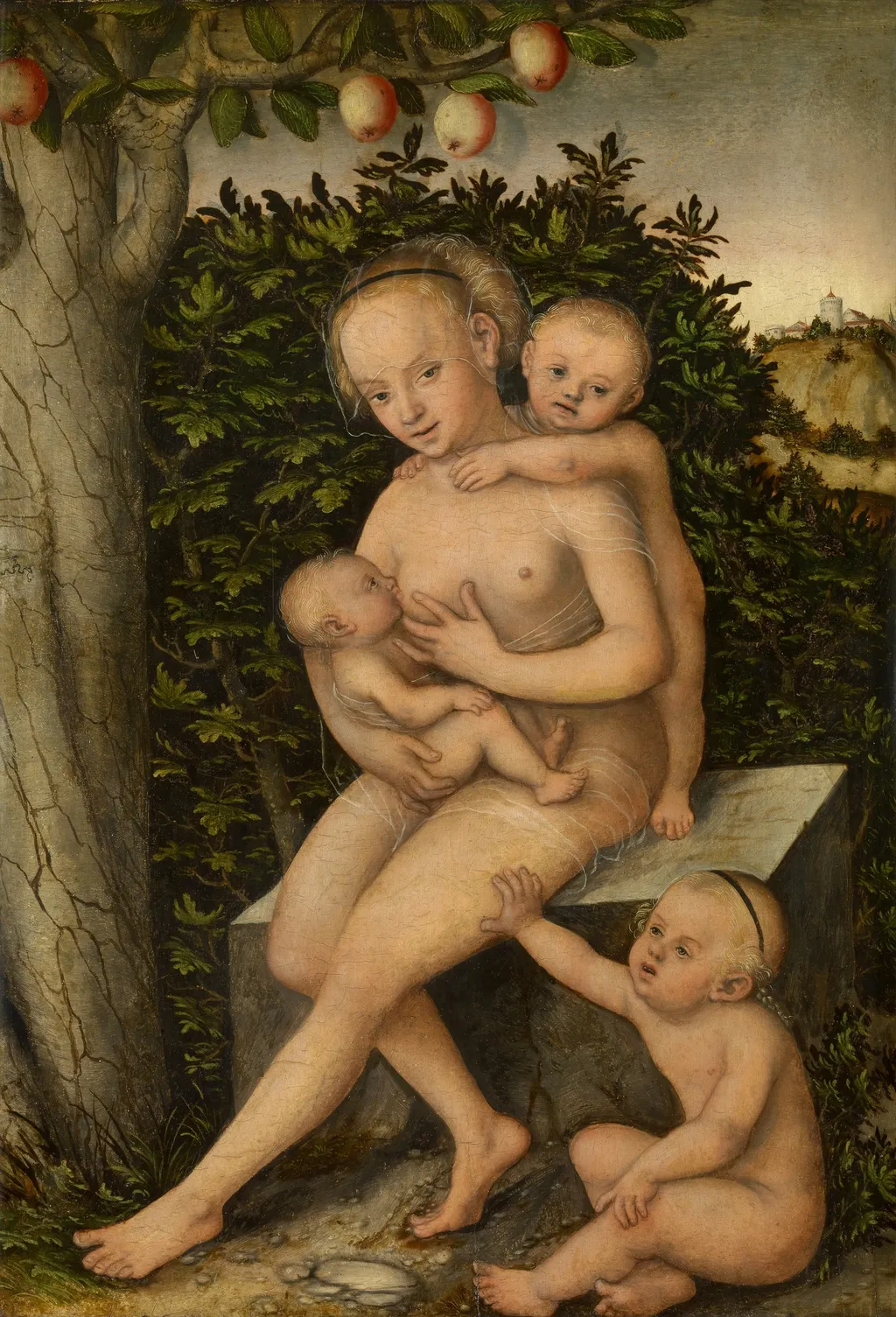Caritas, by Lucas Cranach the Elder, paint, 1540