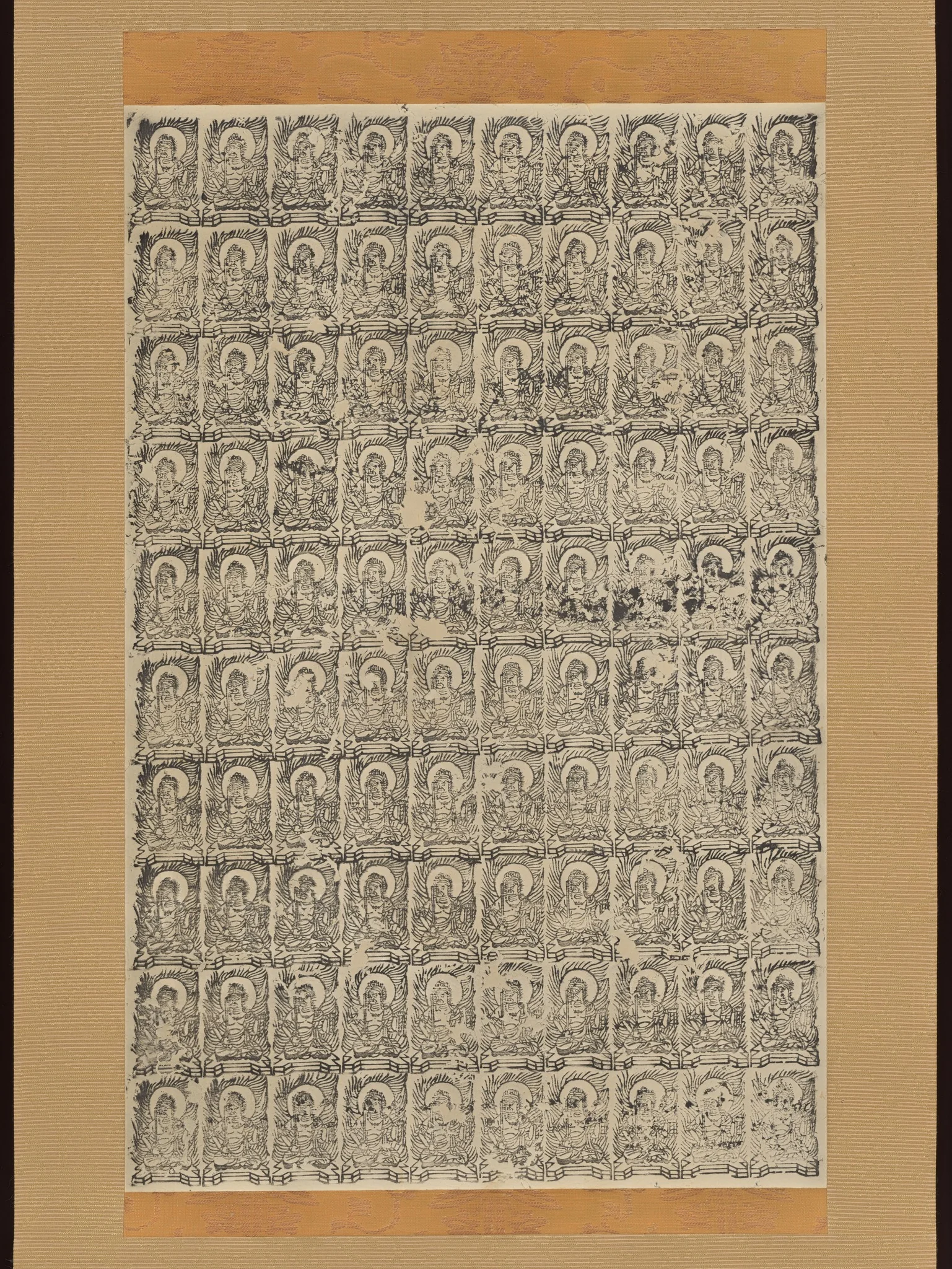 Stamped Images of the Wisdom King Fudō (Acala), detail