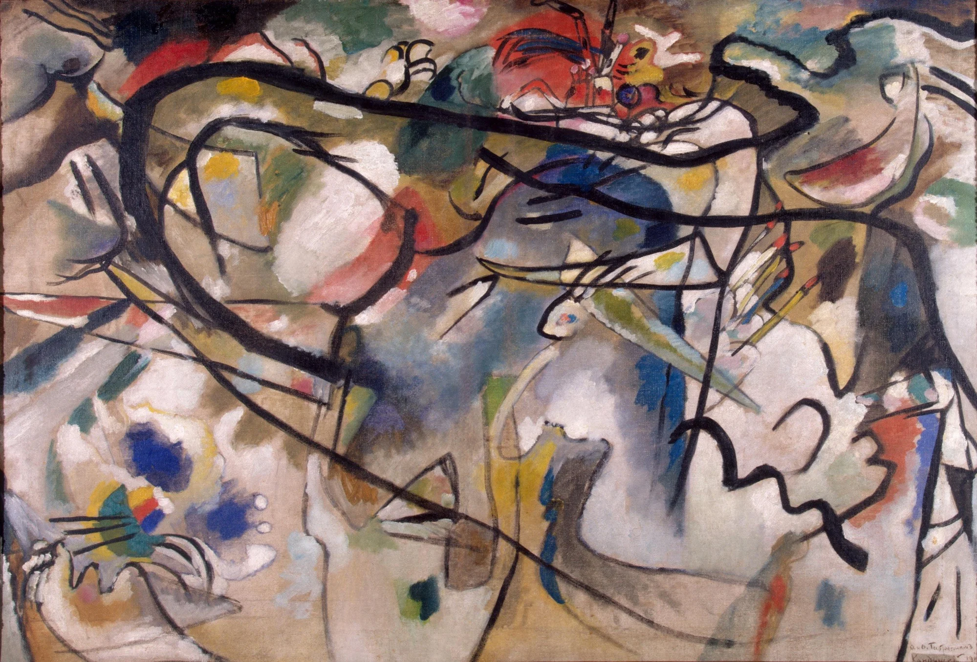 Sketch for Composition V, detail