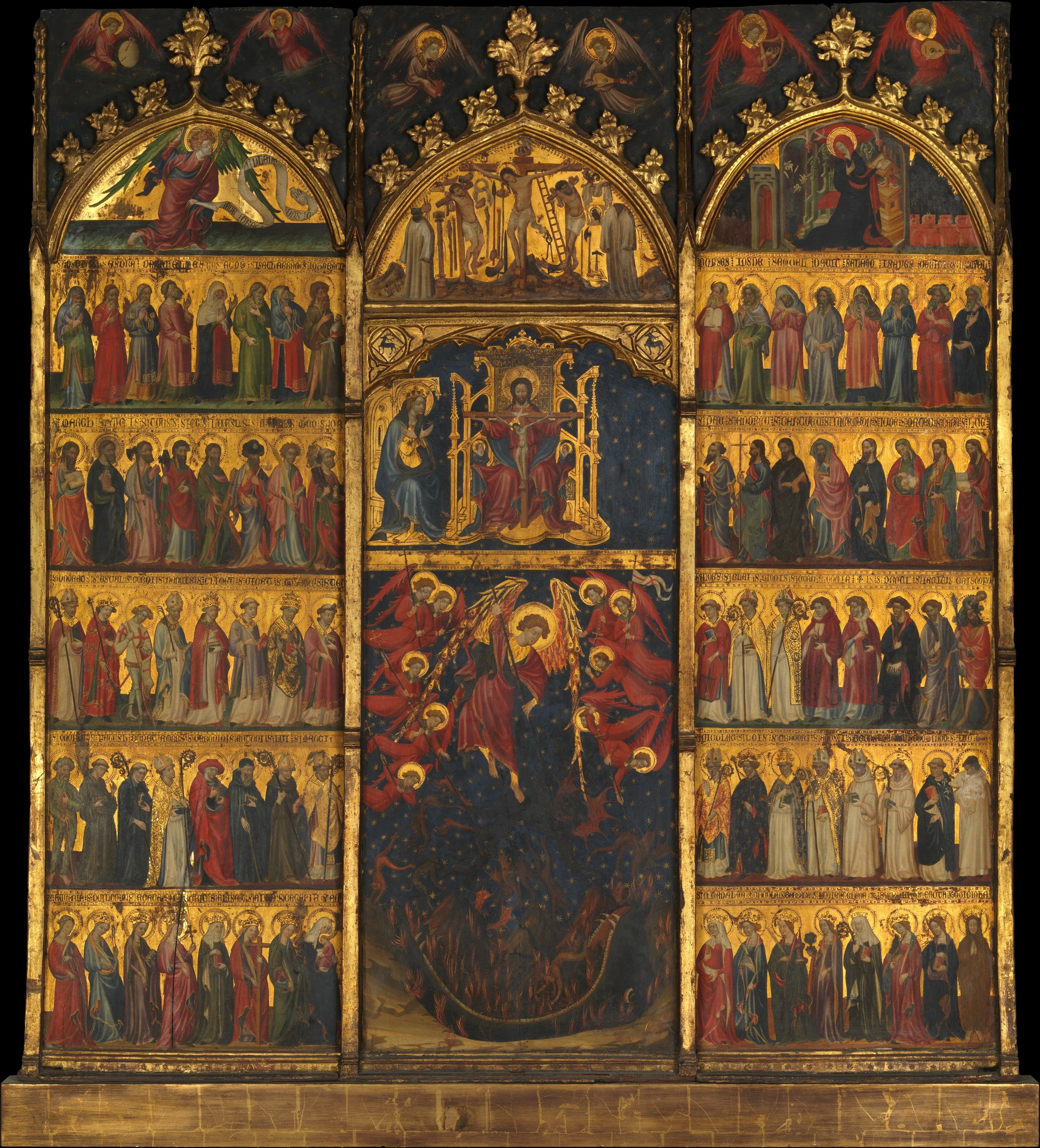 The Trinity Adored by All Saints, detail