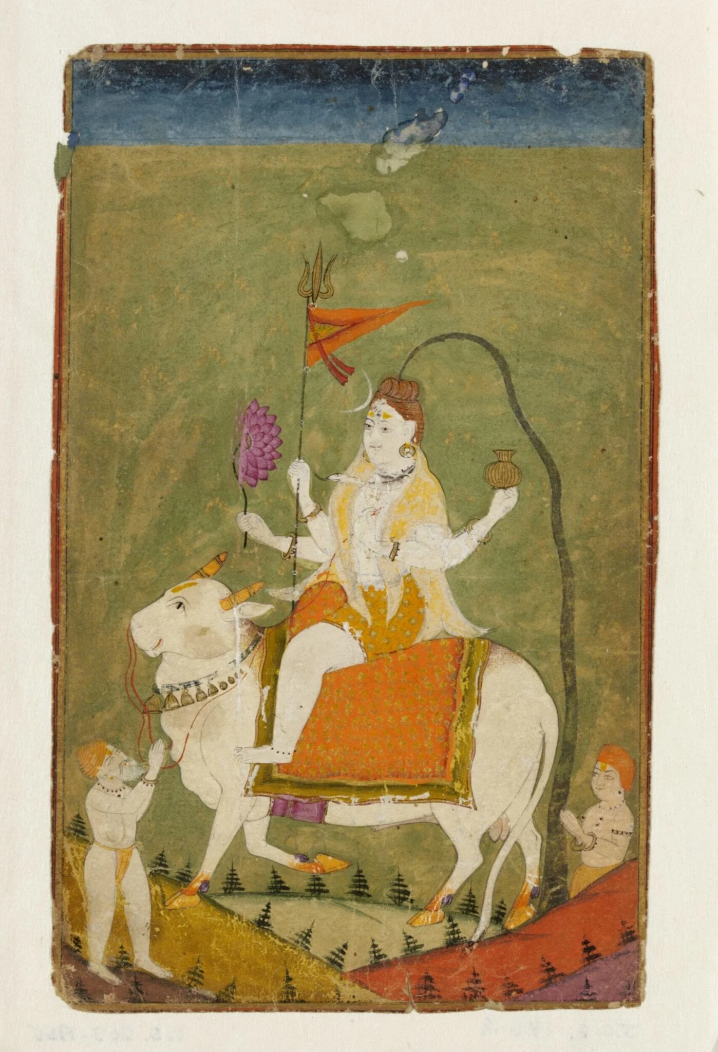 Shiva on Nandi, detail