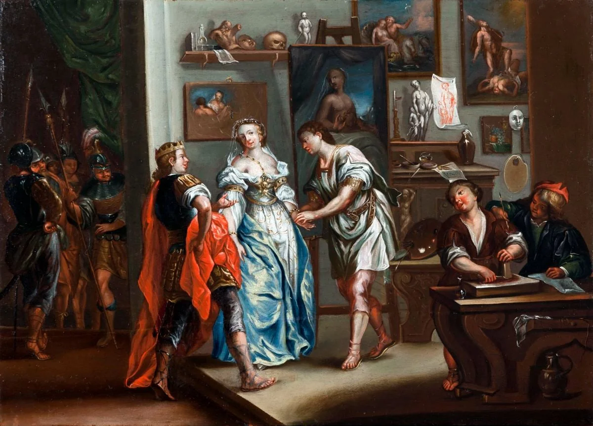 Alexandru, Apelles și Campaspe, detail