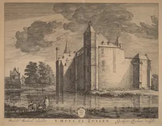 'T Huys te Zuylen, by Geertruydt Roghman, ink, 1637