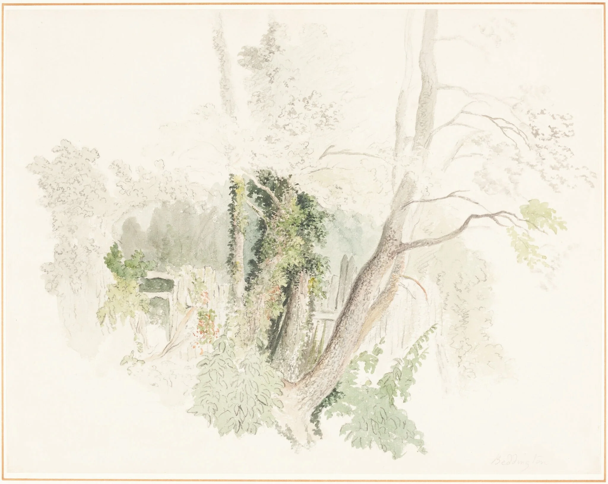 Trees at Beddington, detail