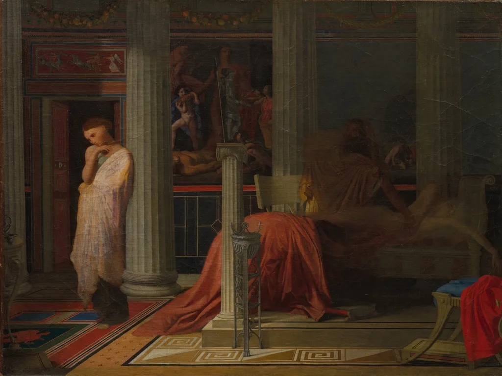 Antiochus and Stratonice, by Jean Auguste Dominique Ingres, oil, 1838
