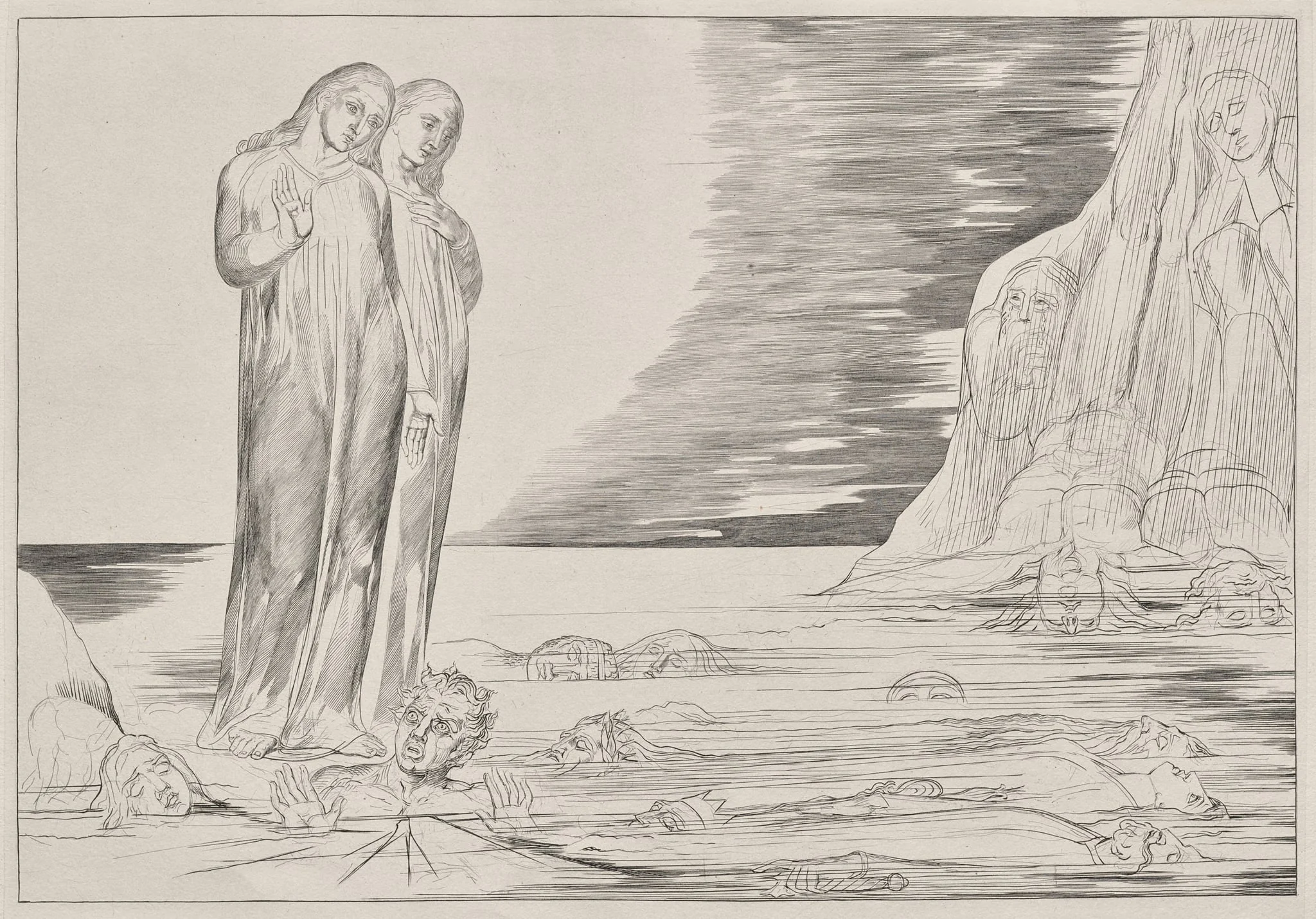 The Circle of the Traitors: Dante's Foot Strriking Bocca degli Abbate, from Dante's Inferno, Canto XXXII Illustration to Dante's The Divine Comedy, detail