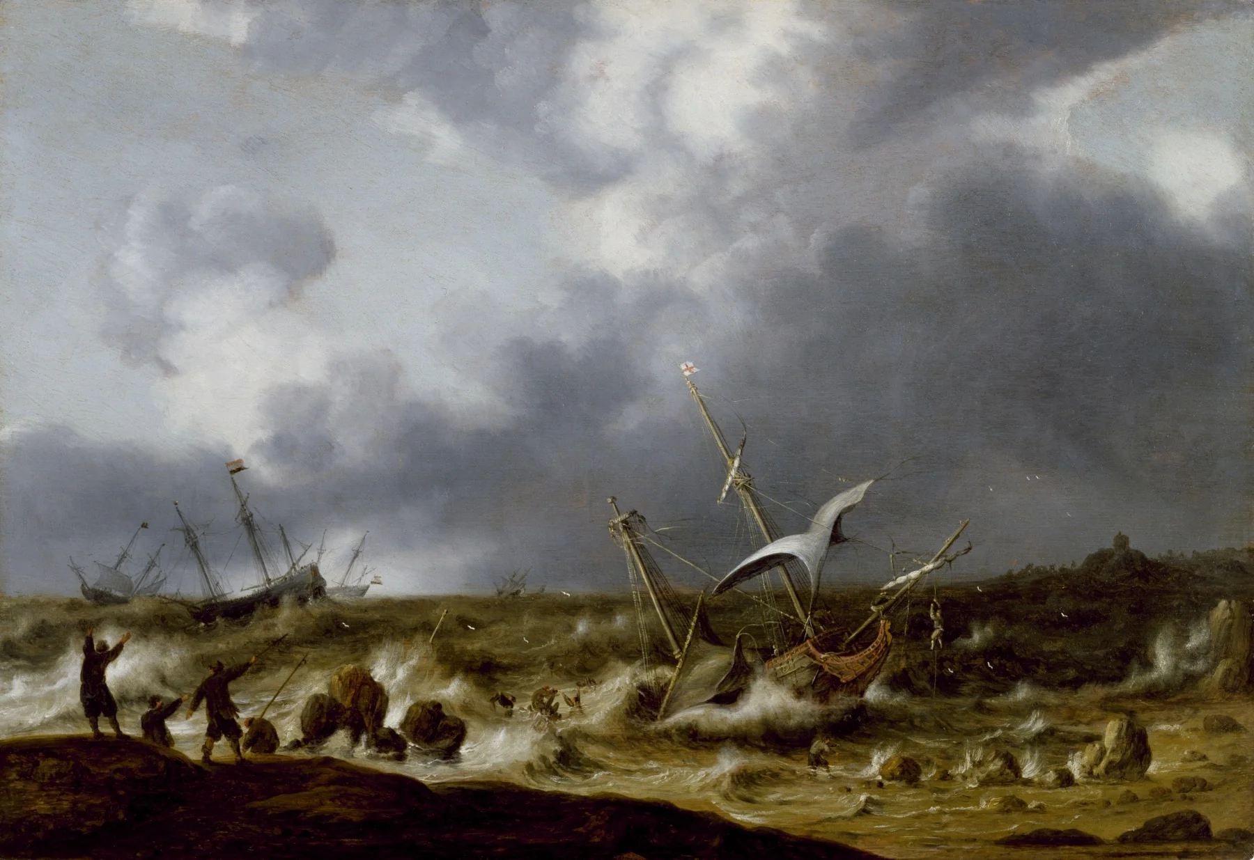 Shipwreck in a Storm, detail