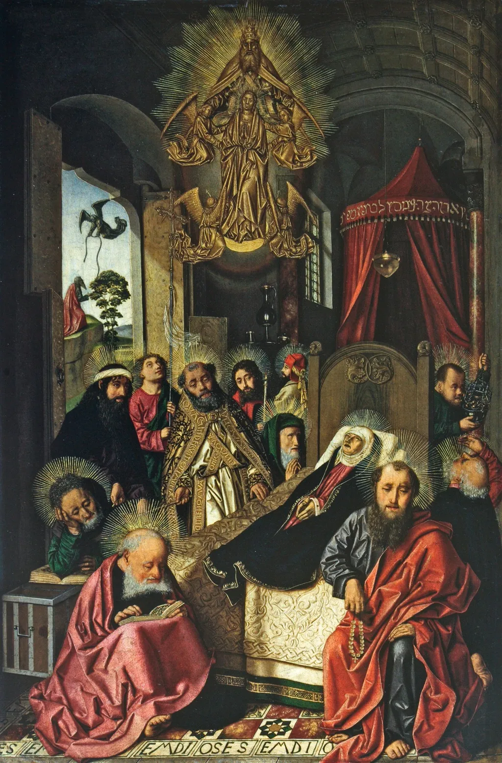Death and Assumption of the Virgin Mary, by Bartolomé Bermejo, oil, 1472