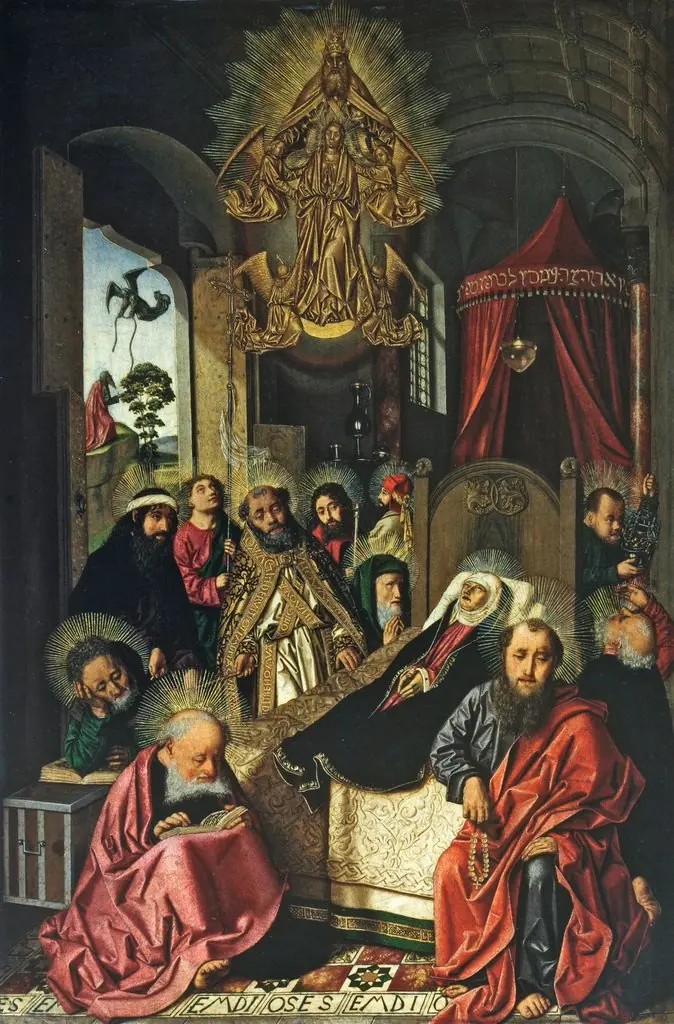 Death and Assumption of the Virgin Mary, by Bartolomé Bermejo, oil, 1472