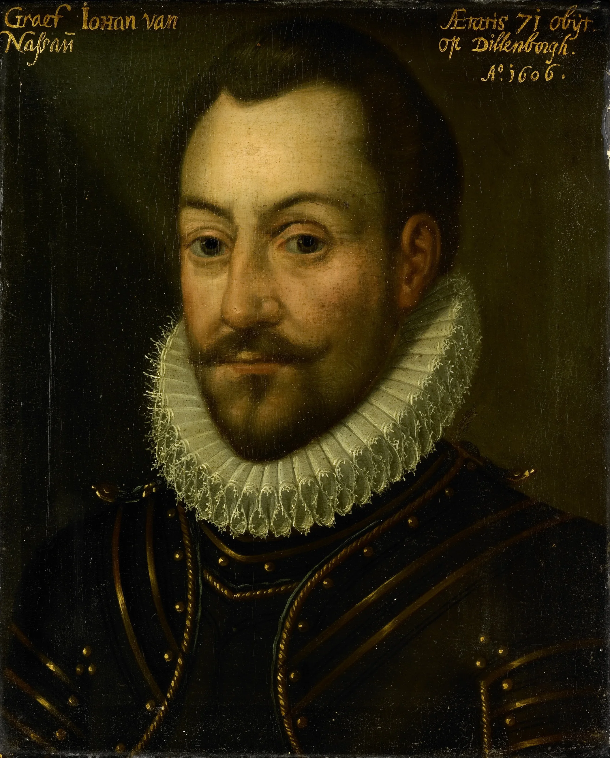 Portrait of an unknown count or officer, possibly Jan the Elder (1535-1606), Count of Nassau, detail