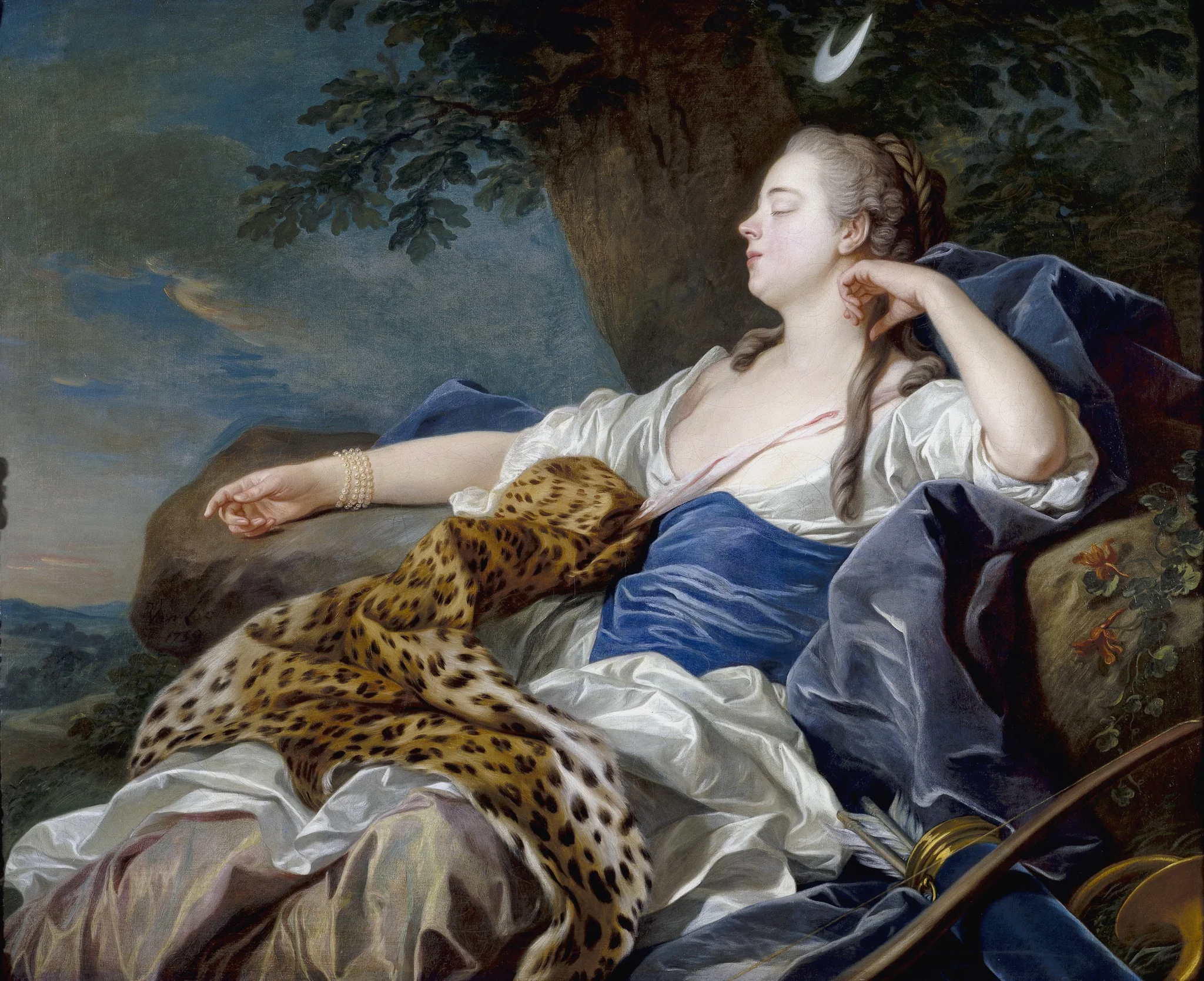 Diana in a Landscape, detail
