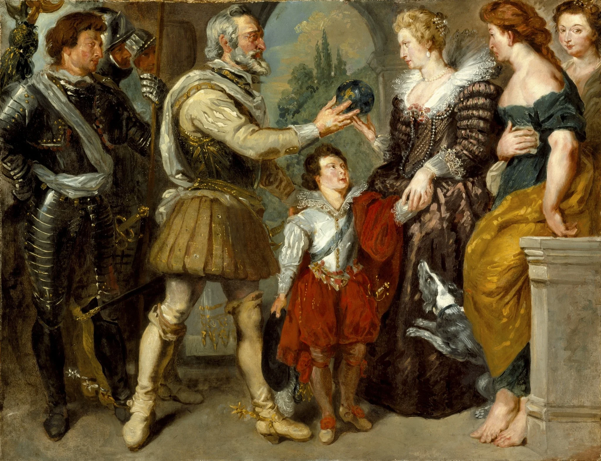 Henri IV Conferring the Regency upon Marie de' Medici, detail