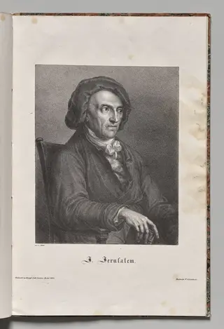 Germany's Famous Authors:  Portrait of Johann Friedrich Wilhelm Jerusalem, by Gustav Karl Friedrich Lüderitz, 1824