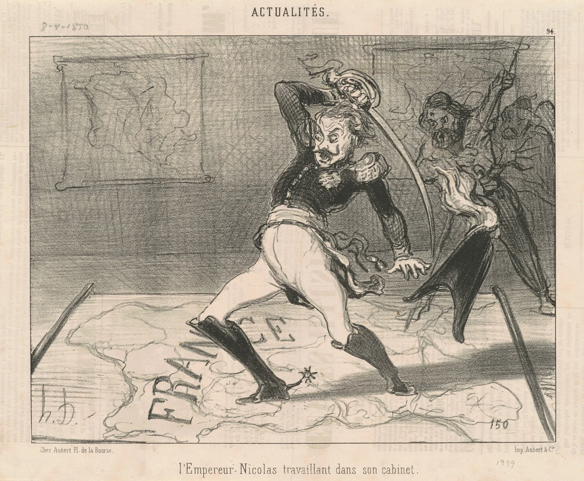L'Empereur Nicolas travaillant dans son cabinet, detail