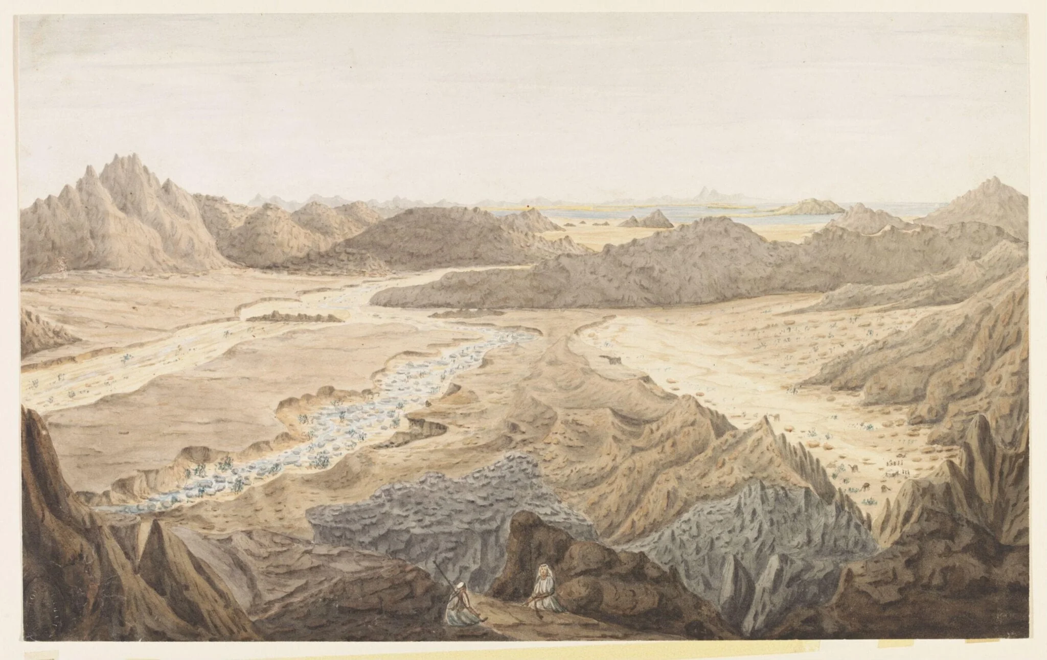 View from the Mountains on the Peninsula of Sinai, detail