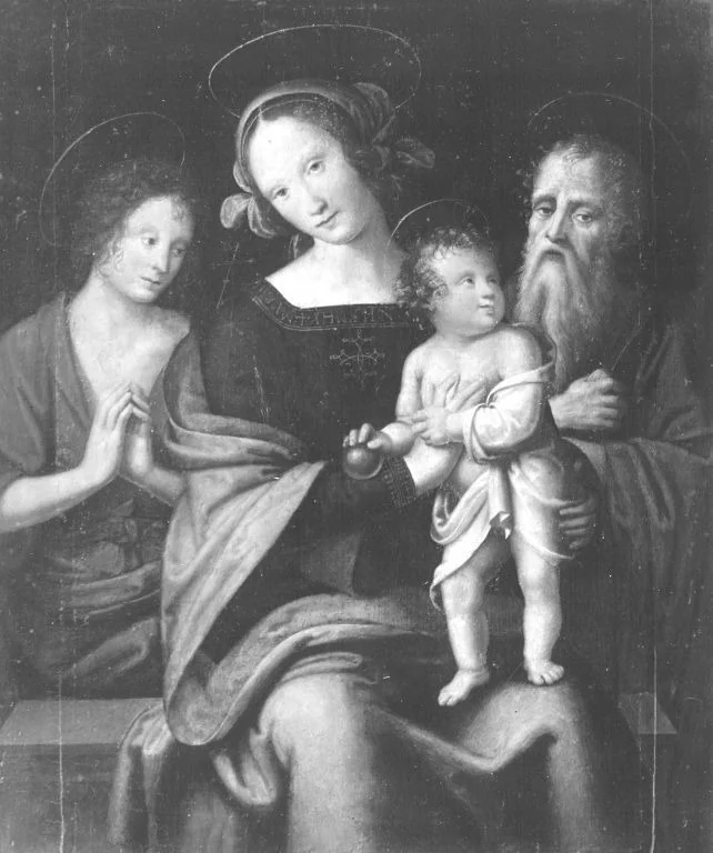 Maria mit Kind mit den hll. Johannes der Täufer und Hieronymus, detail