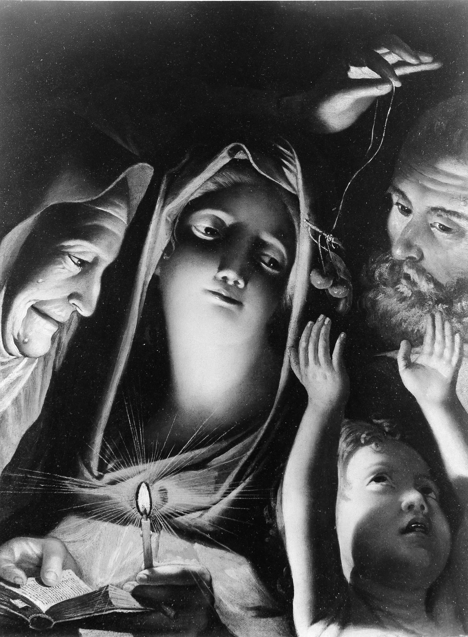 Holy Family with Saint Anne, detail