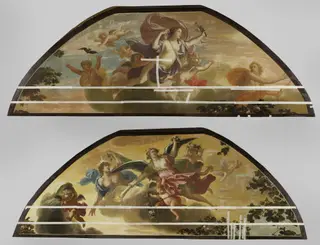 Twee schilderingen horend bij een plafond, by Theodor van der Schuer, oil, 1690