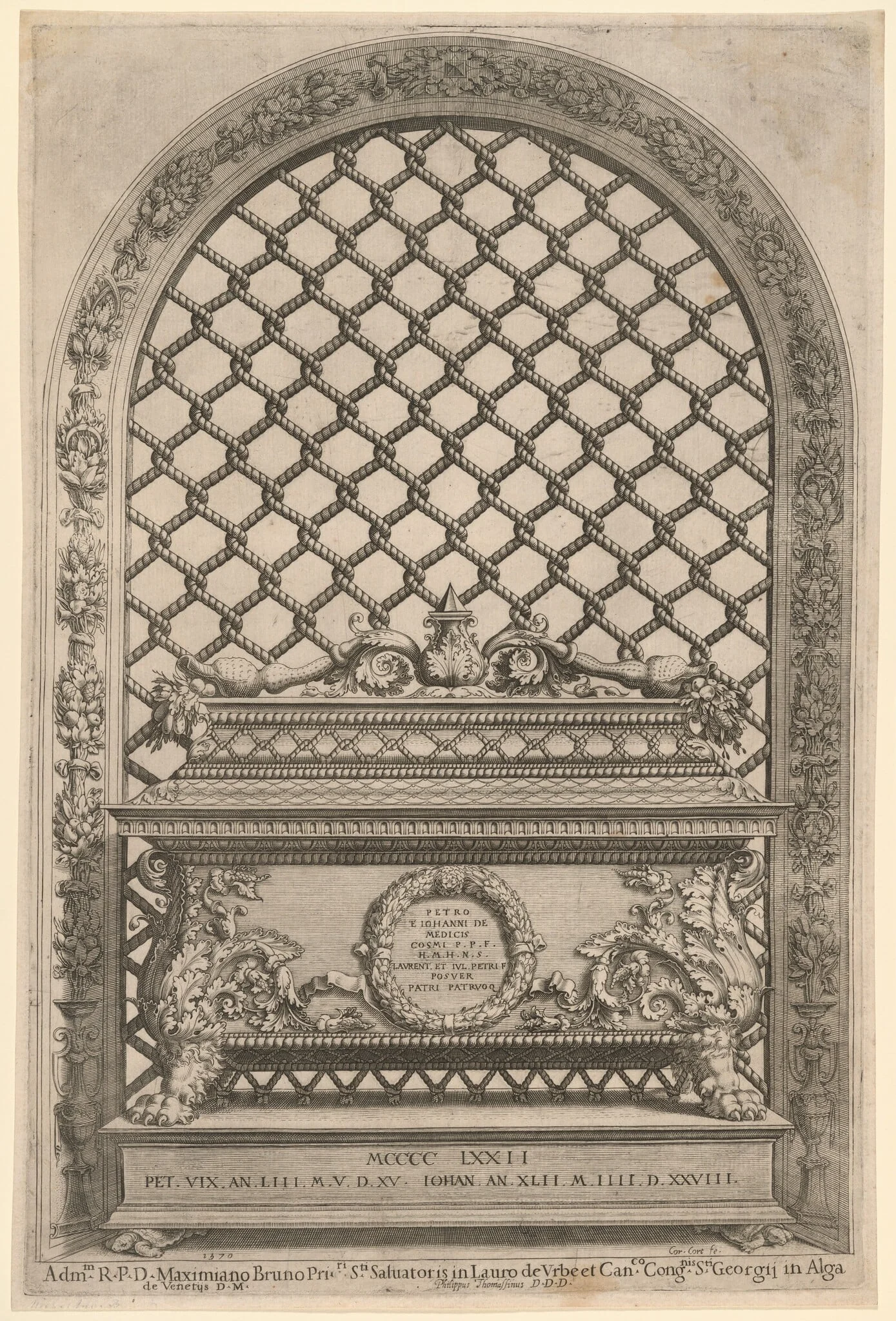 The Grill of the Tomb of Piero and Giovanni de' Medici, detail