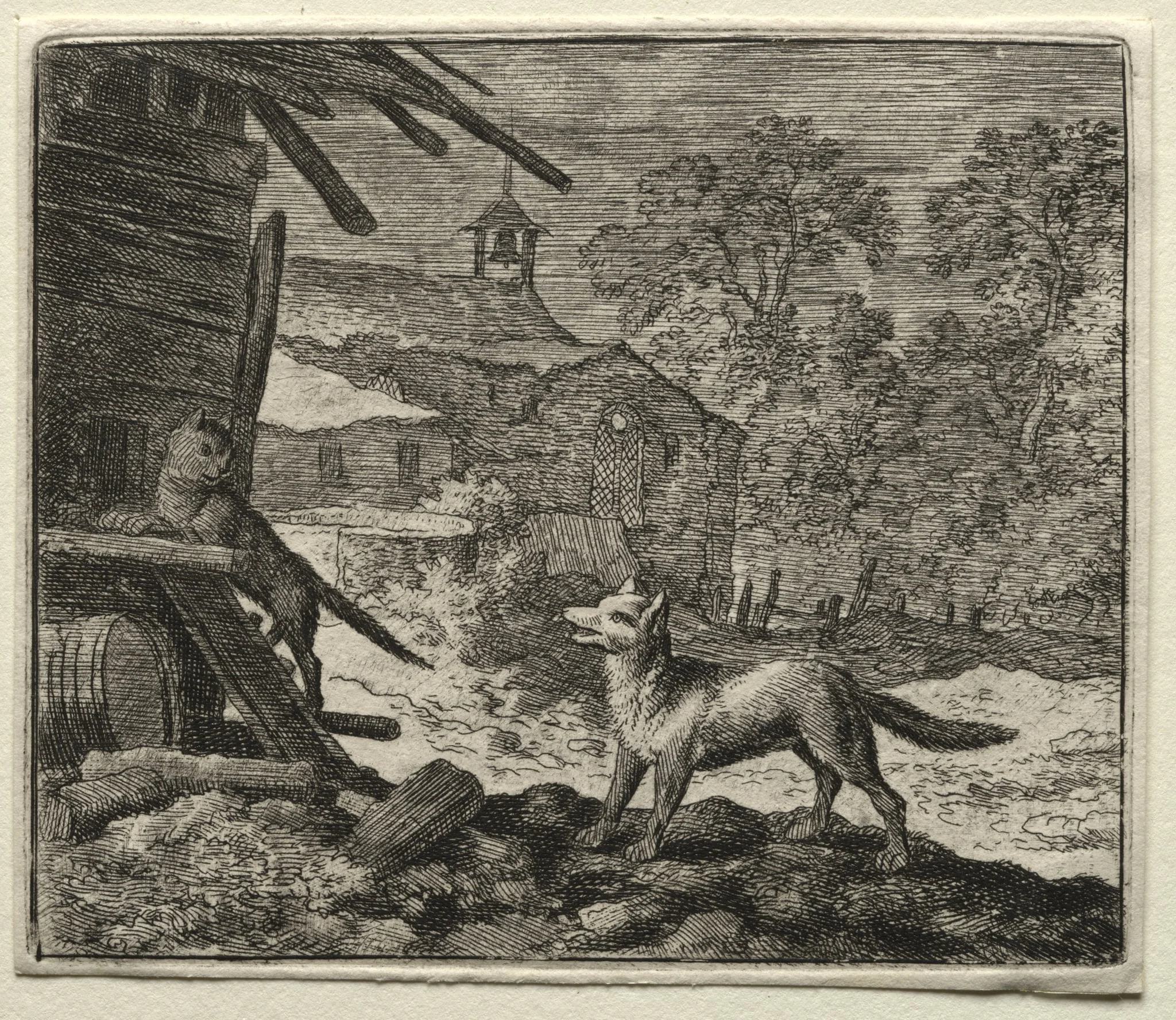 Reynard the Fox: Reynard Deceives the Cat, detail