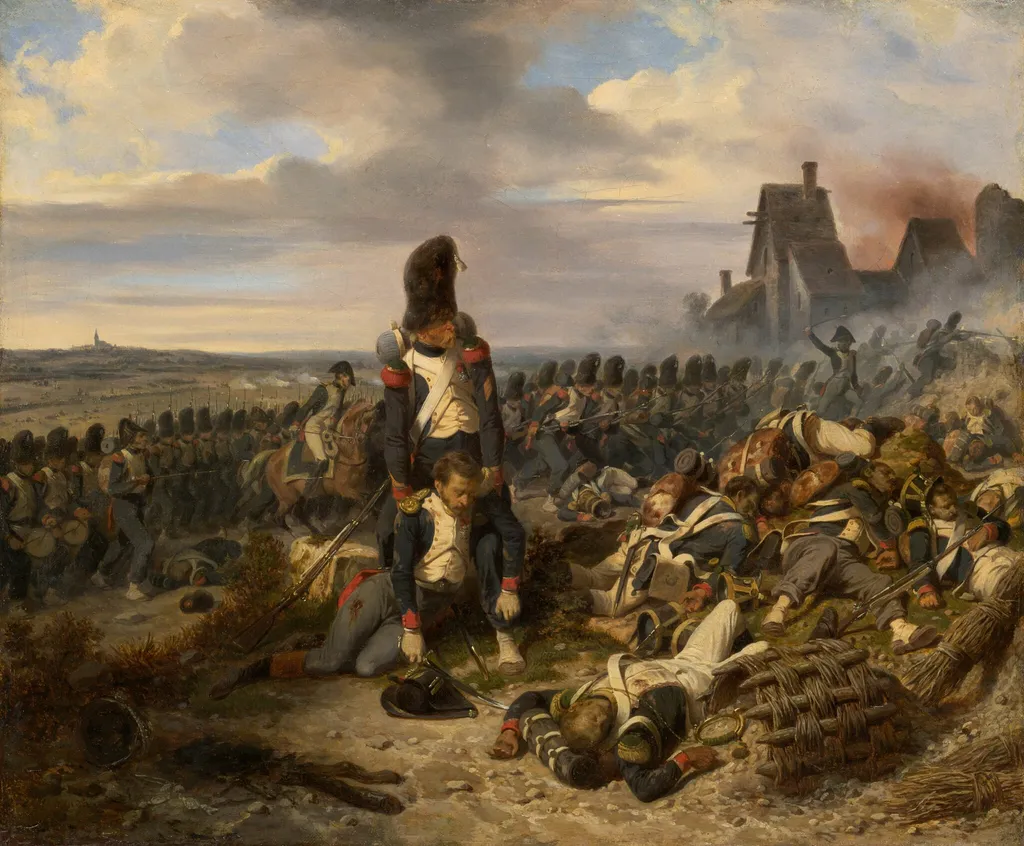 Battle Scene, by Hippolyte Bellangé, oil, 1825