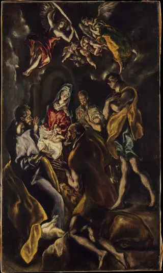 The Adoration of the Shepherds, by El Greco, oil, 1613