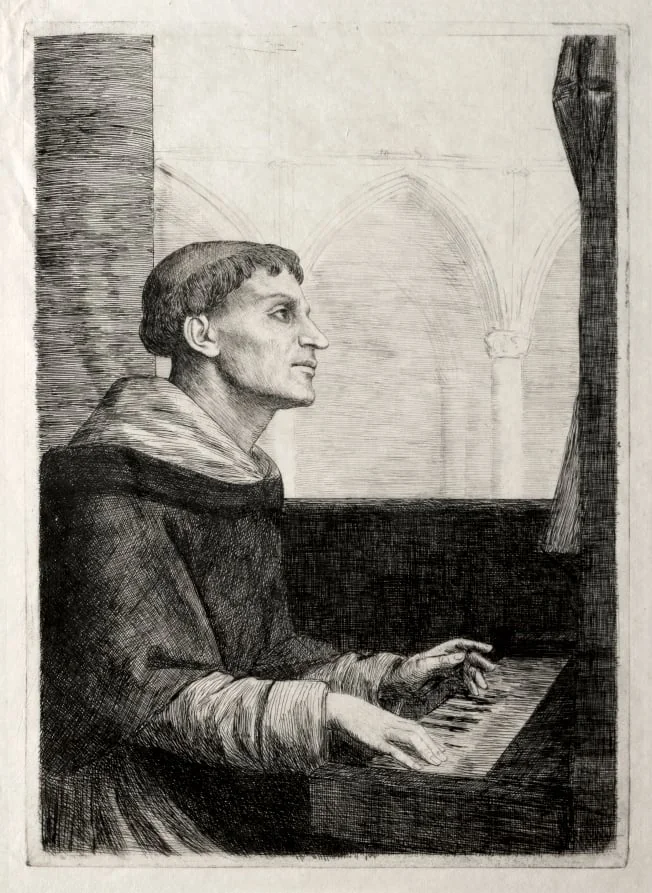 The Monk at the Organ, detail