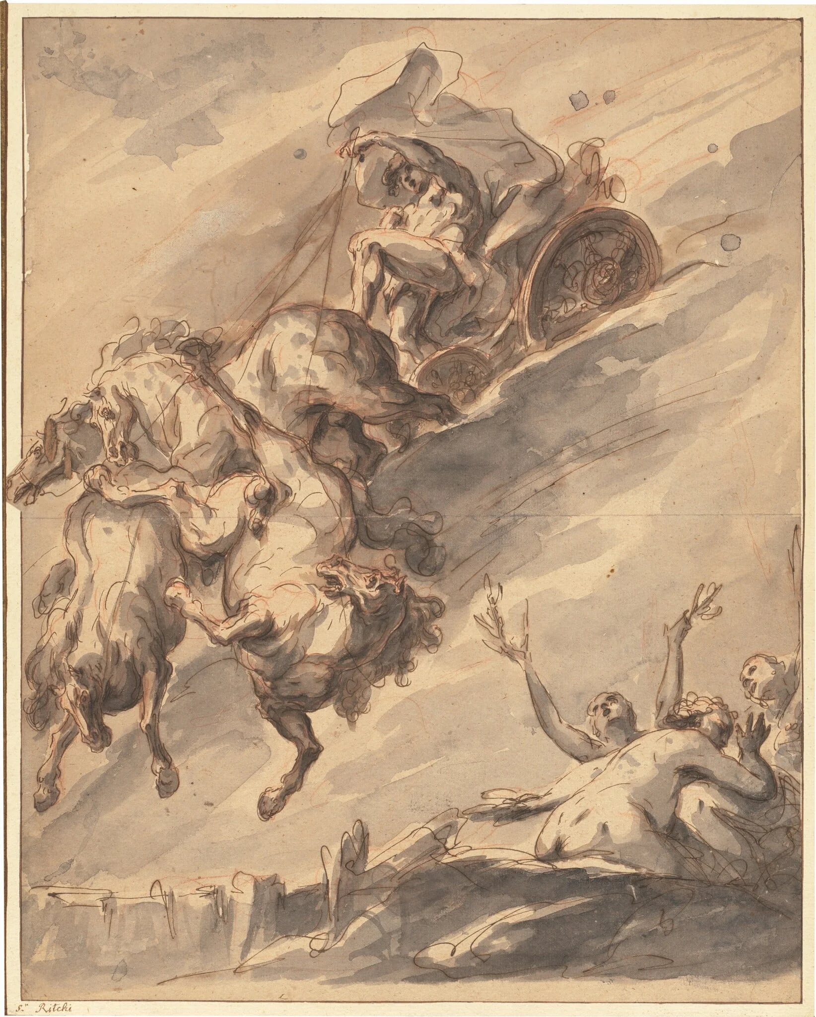 The Fall of Phaeton, detail
