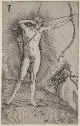 Apollo and Diana, by Jacopo de' Barbari, ink, 1504