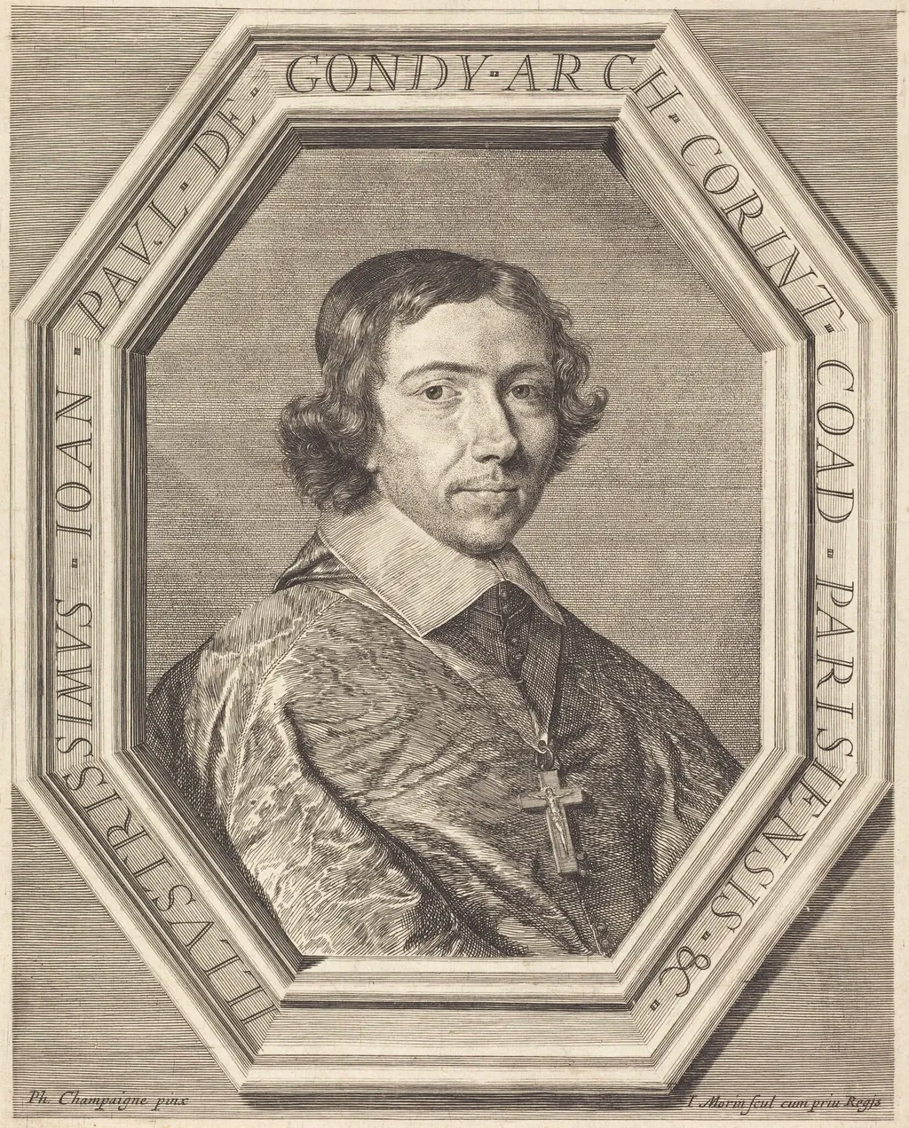 Jean Francois Paul de Gondy, by Jean Morin, ink, 1625